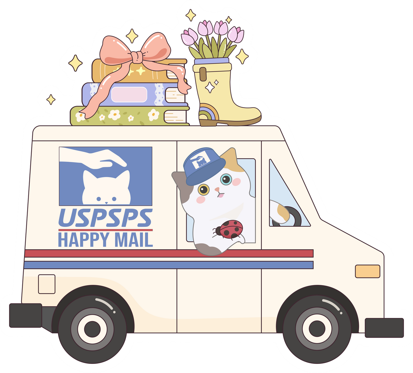 Postal Van Decorated