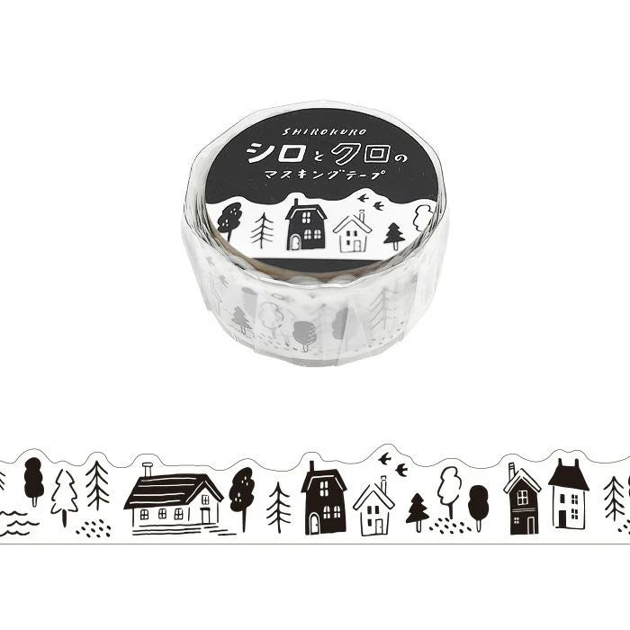 Shirokuro - Village Homes Black & White Washi Tape