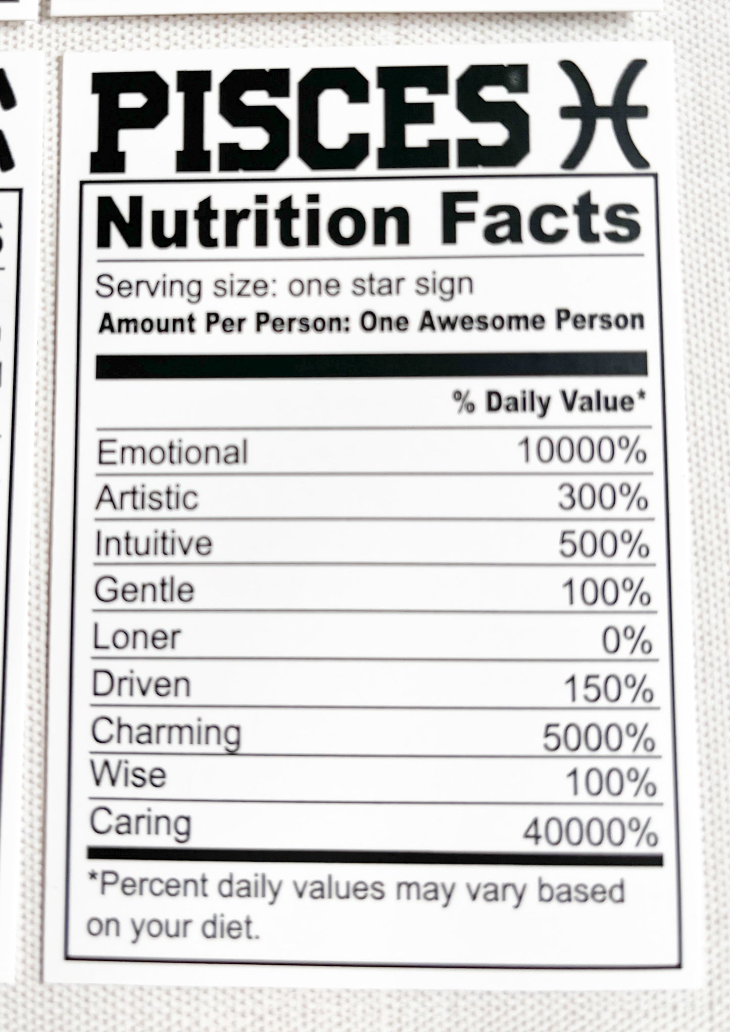 Zodiac Personality Vinyl Stickers