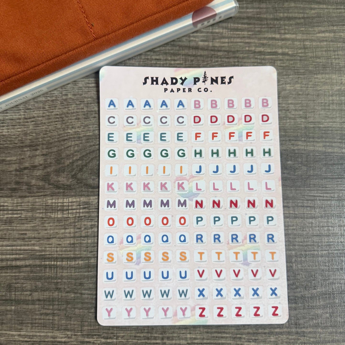 Colorful Square Alphabet Letters