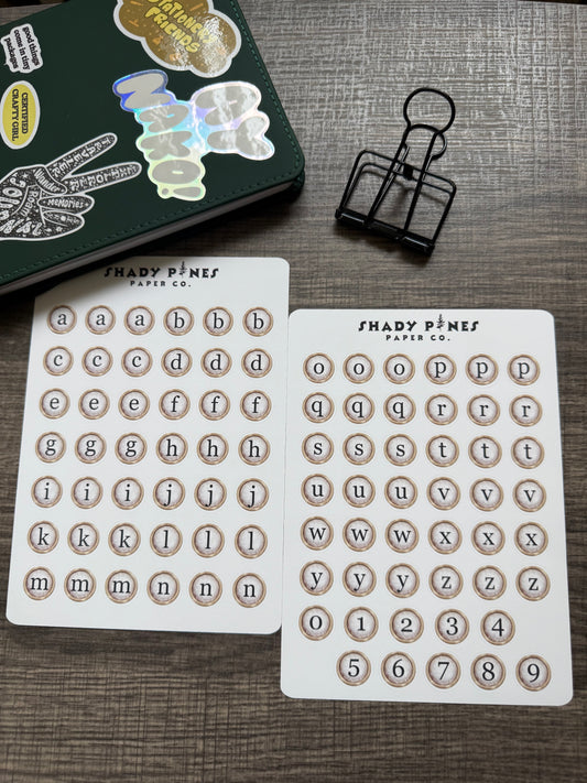 Retro Typewriter Letters