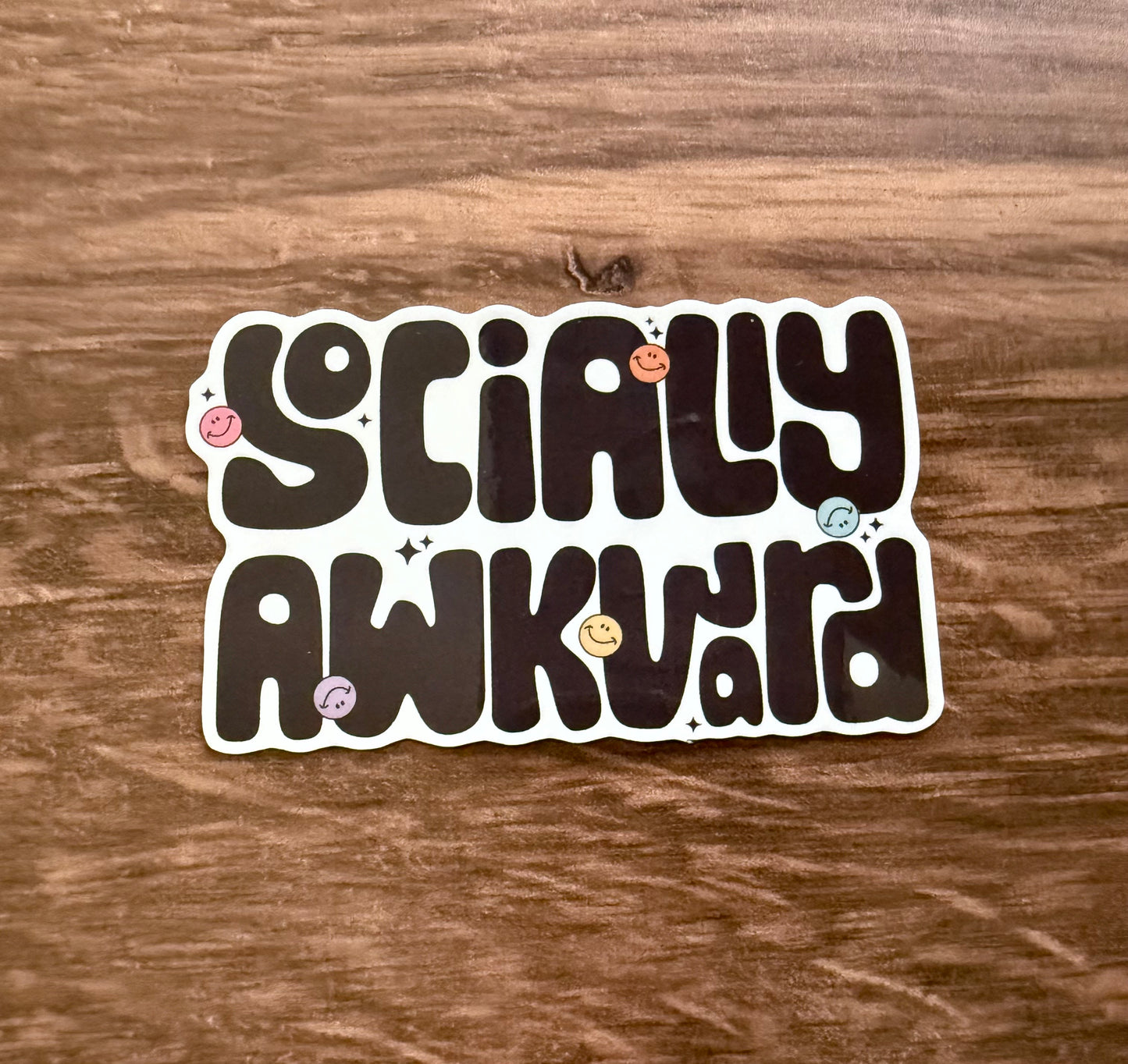 Socially Awkward Sticker Diecut