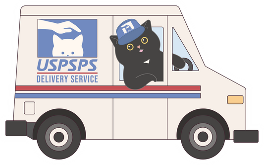 Postal Van With Cat