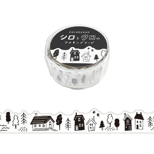 Shirokuro - Village Homes Black & White Washi Tape