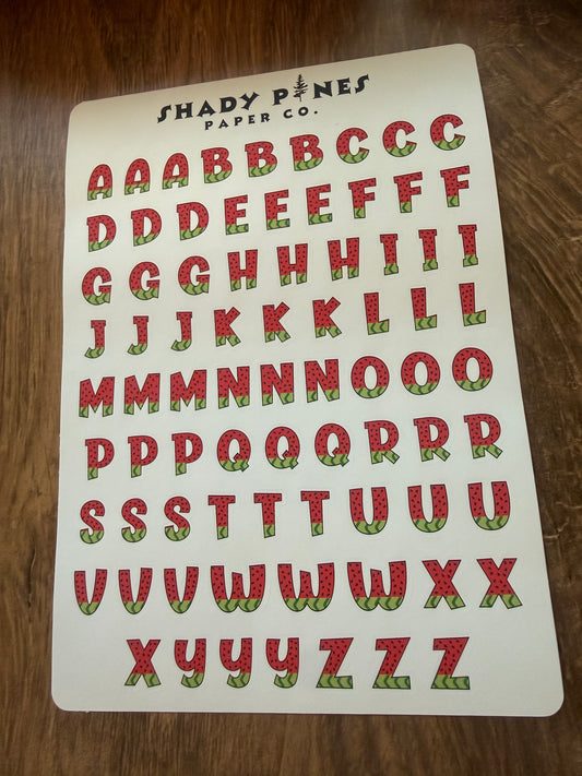 Watermelon Alphabet